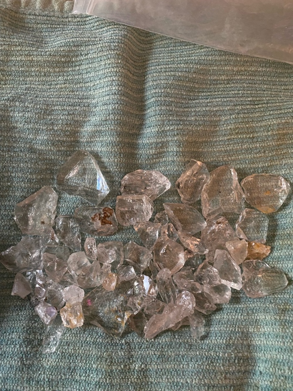 Lot of Raw Herkimer Diamond Crystal Chunks - Natural
